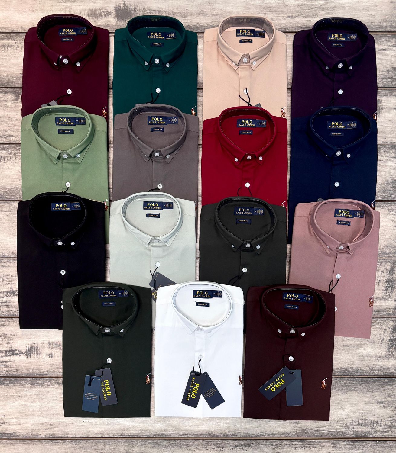 Ralph Lauren ​Premium Quality Oxford fabric Comfort Fit Collar Neck Full Sleeve Men&#39;s Shirt - 60 Pc