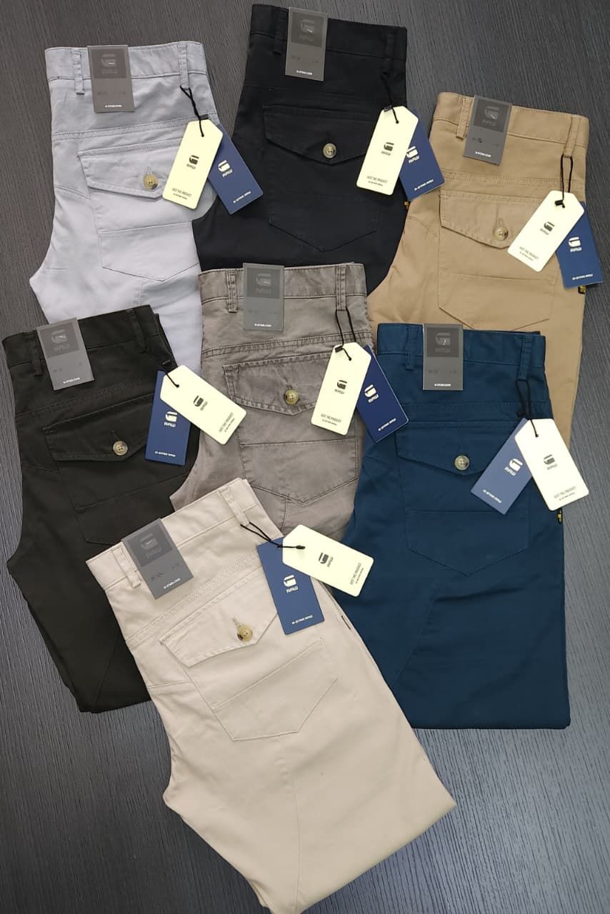 G Star Premium Quality Lycra Mens Cargo Pant - 33 Pc