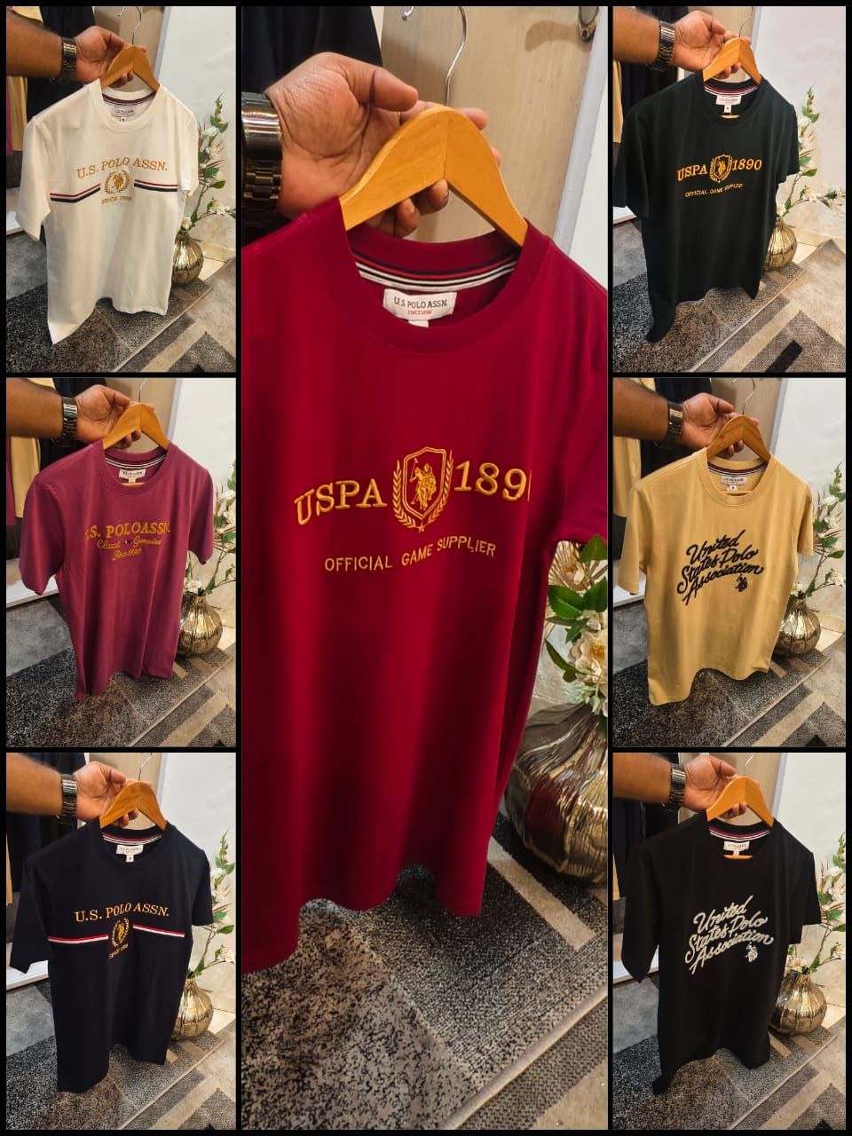 Us Polo Premium Quality Cotton Round Neck Half Sleeve Men&#39;s T-Shirt - 60 Pc