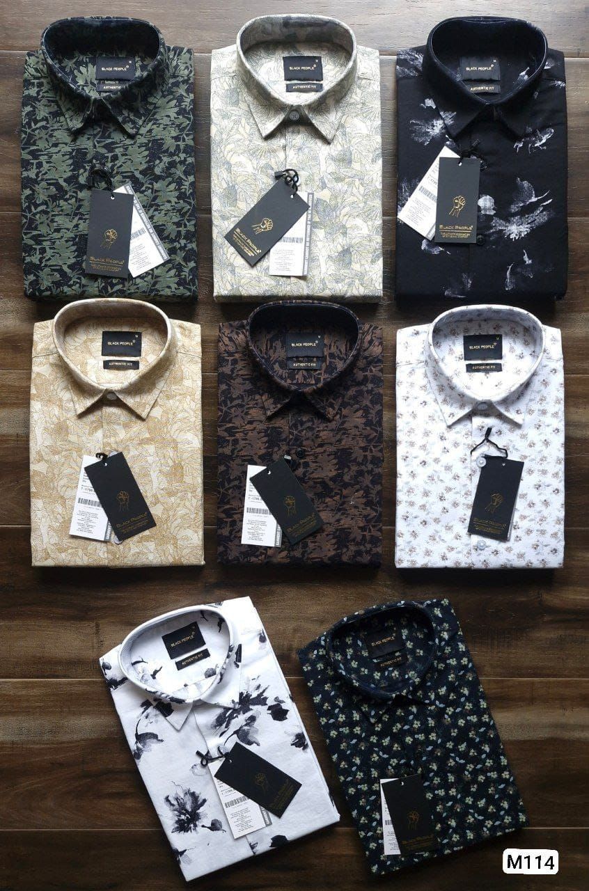 Black People Premium Quality Cotton Oxford Collar Neck Full Sleeve Men&#39;s Shirt -  33 Pc