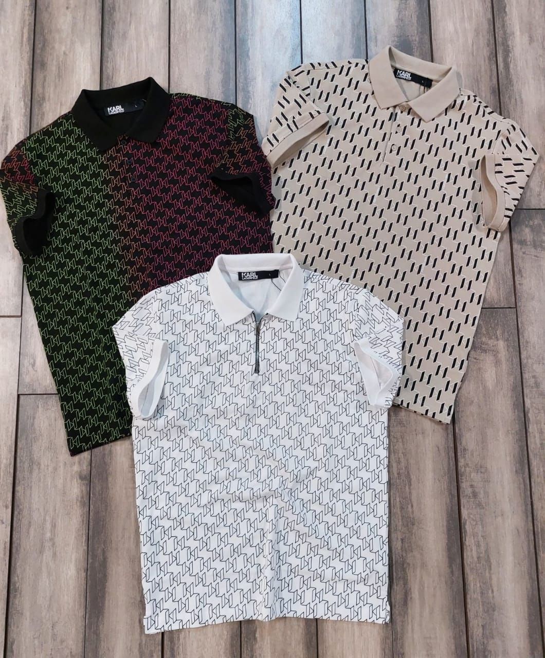 Karl Lagerfeld Premium Quality Collar Neck Half Sleeve Men’s Polo T-Shirts - 46 Pc