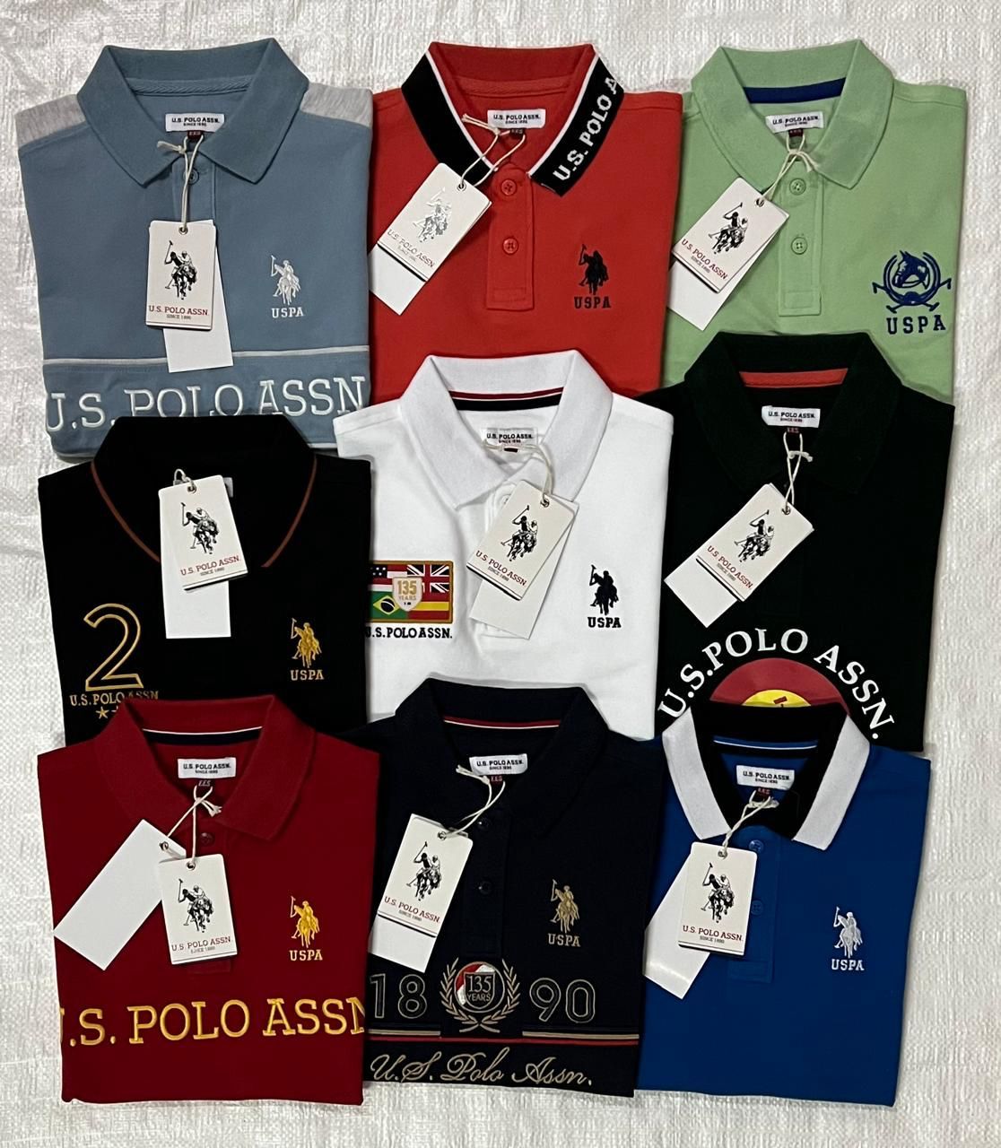 Us Polo Assn. Premium Quality Cotton Collar Neck Half Sleeve Kid&#39;s T-shirt - 68 Pc