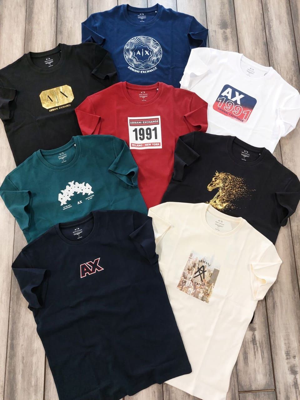 Armani Exchange Premium Quality Round Neck Half Sleeve Men&#39;s T-Shirts - 68 Pc