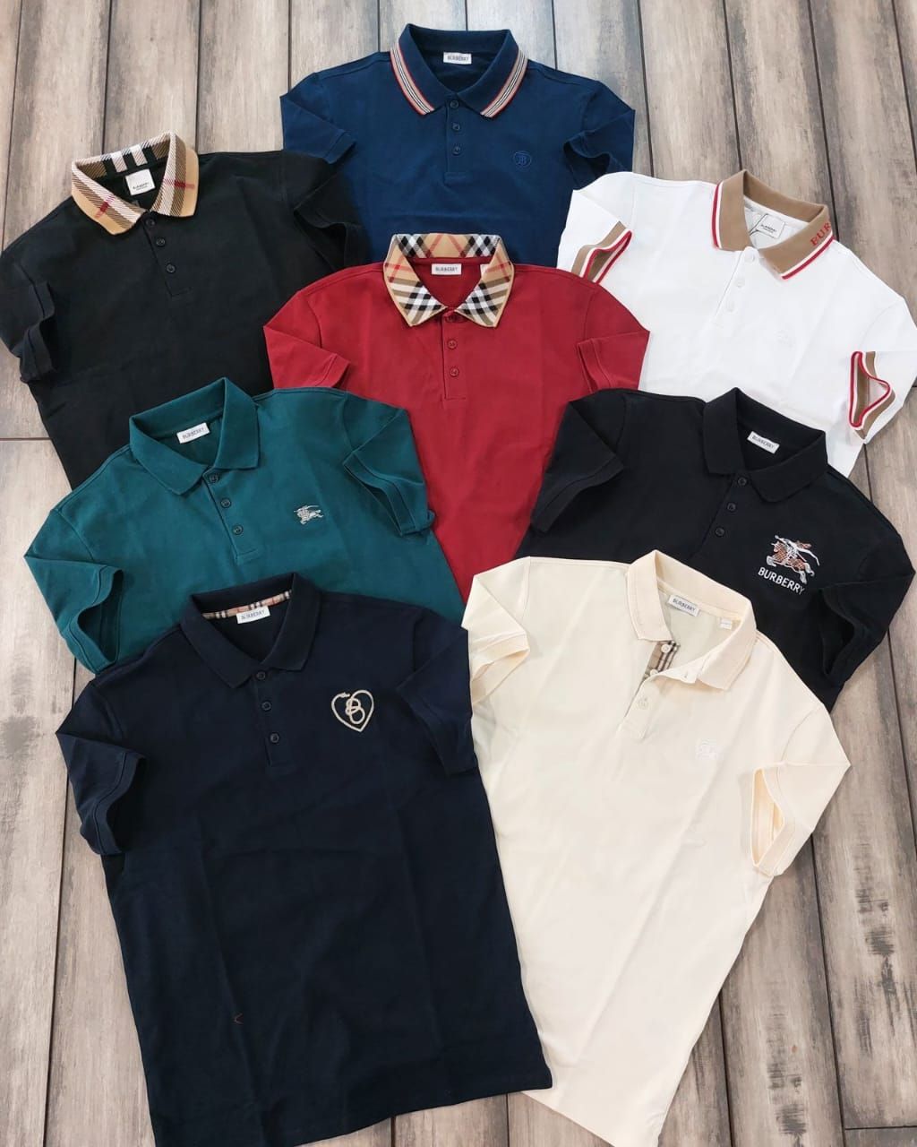 Burberry Premium Quality Collar Neck Half Sleeve Men&#39;s T-Shirt - 60 Pc