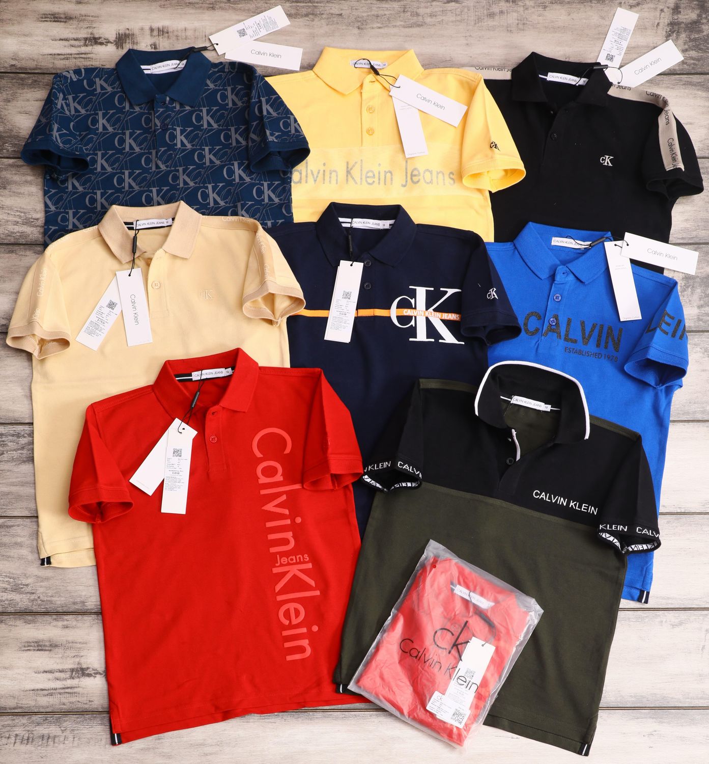 Calvin Klein Premium Quality Boy&#39;s &amp; Gir&#39;s Cotton Collar Neck Half Sleeve Kid&#39;s T-shirt - 54 Pc
