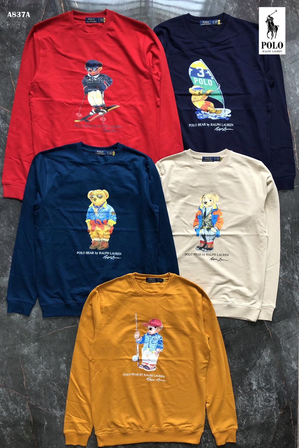 Ralph Lauren Premium Quality Round Neck Full Sleeve Men&#39;s Sweatshirt - 58 Pc