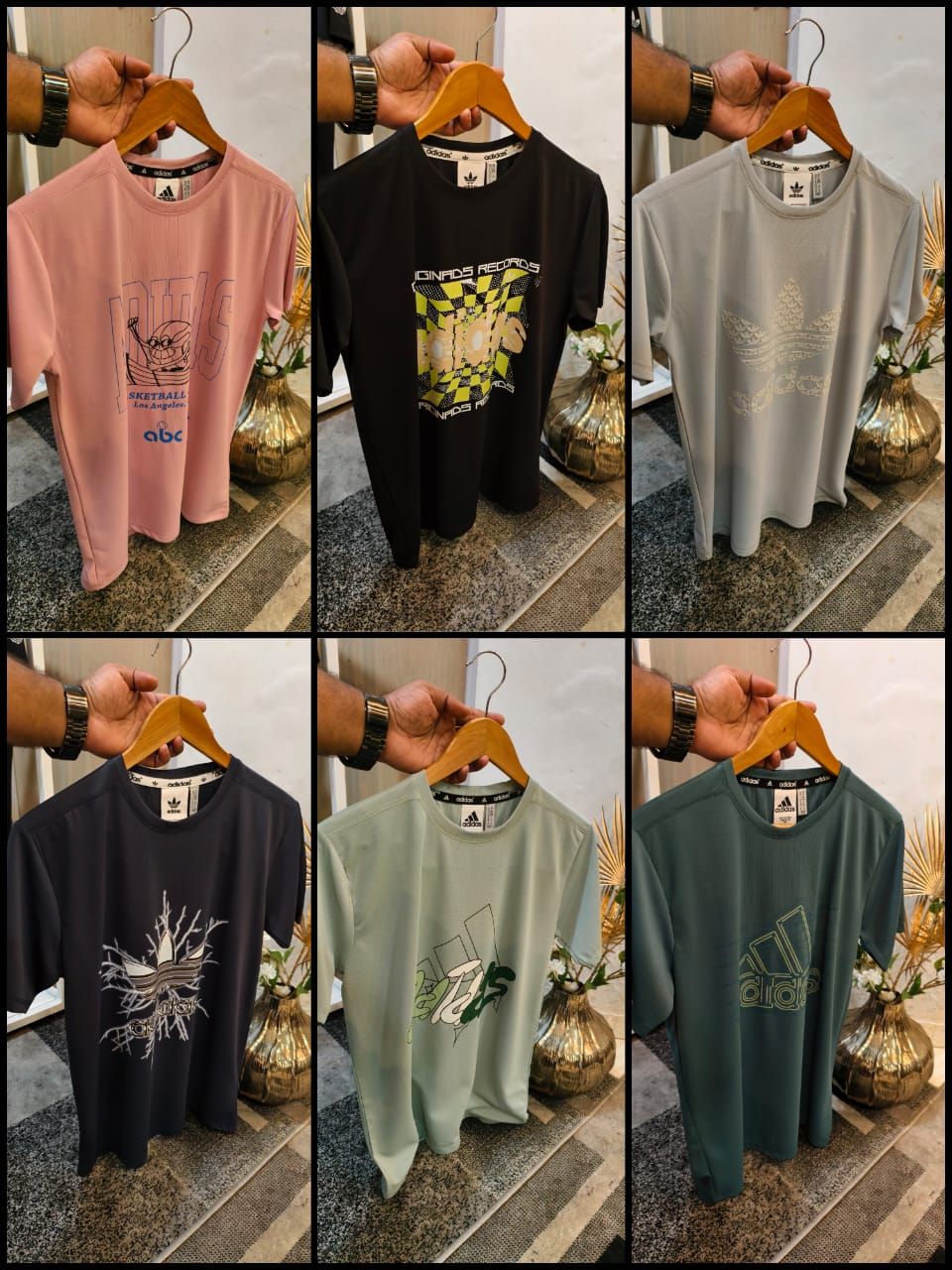 Adidas Premium Quality Dry Fit Fourway Lycra Round Neck Half Sleeve Men&#39;s T-shirt - 52 Pc