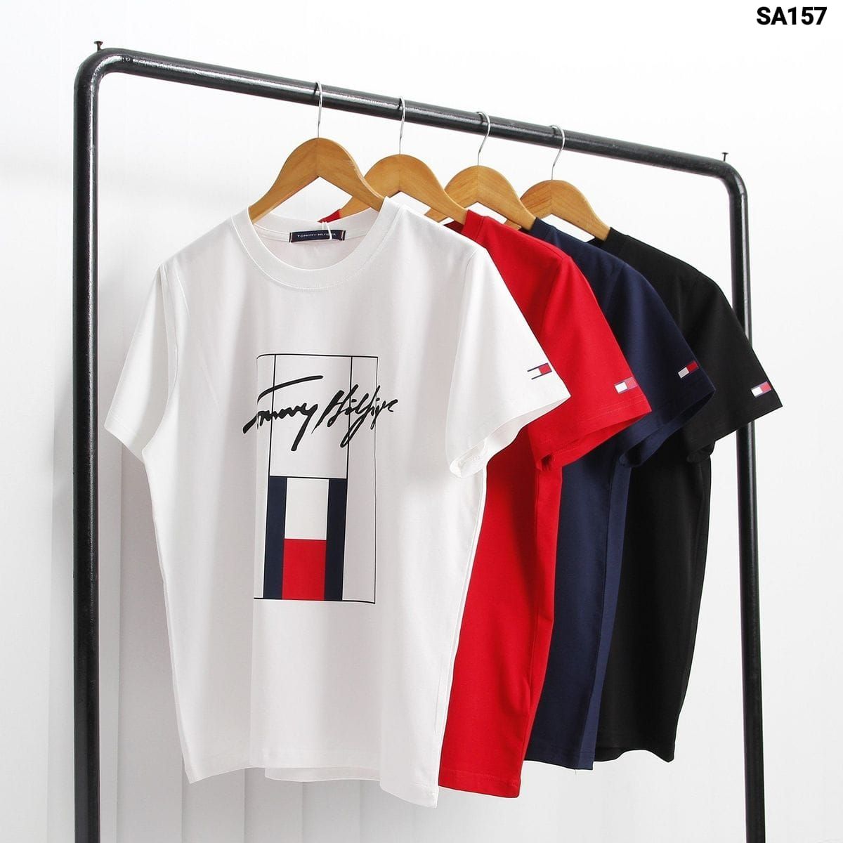 Tommy Premium Quality Cotton Round Neck Half Sleeve Men&#39;s T-Shirt - 36 Pc