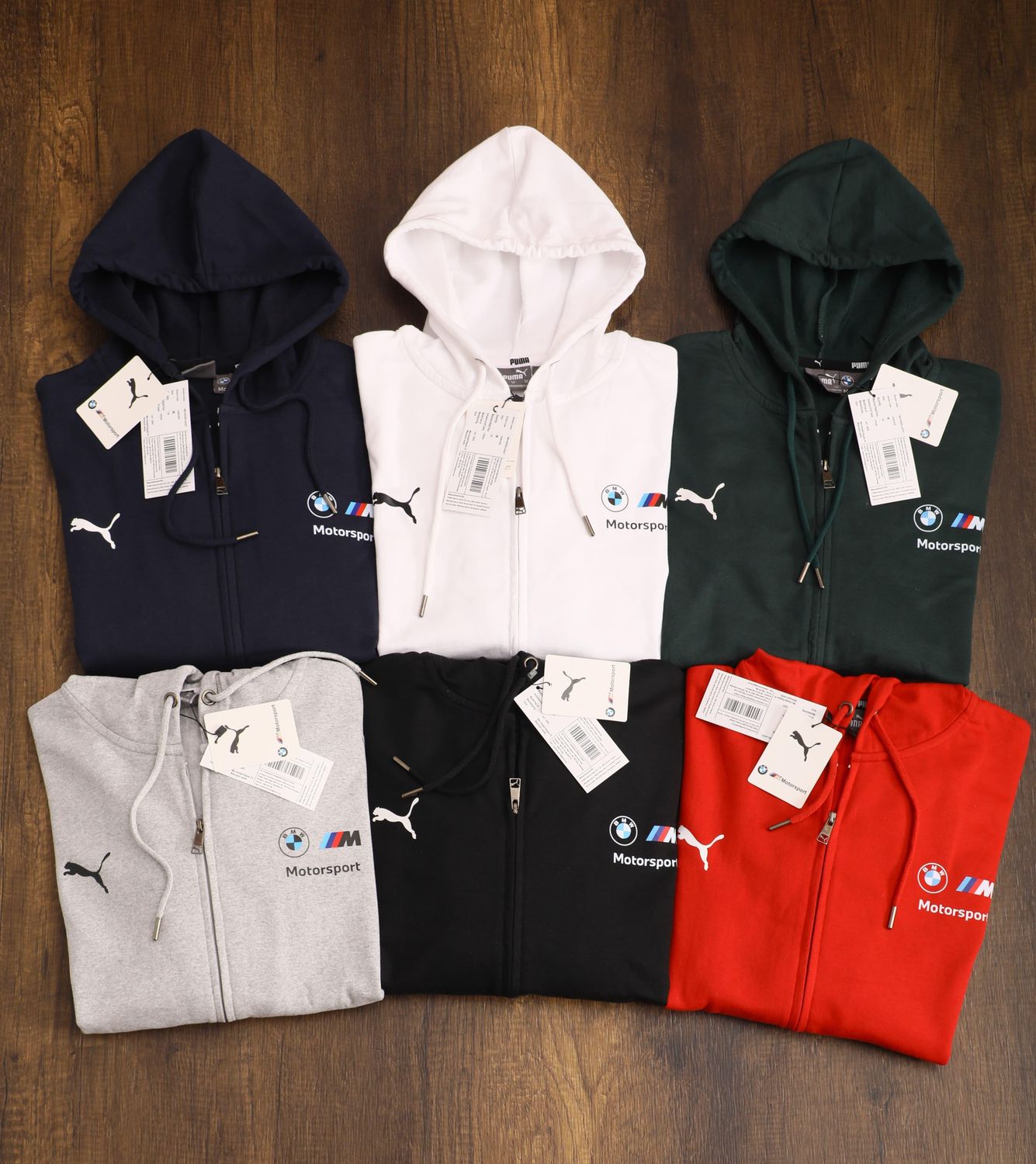 Puma Bmw Motorsport Premium Quality Cotton Full Sleeve Men&#39;s Pullover Zipper Hoodies - 54 Pc