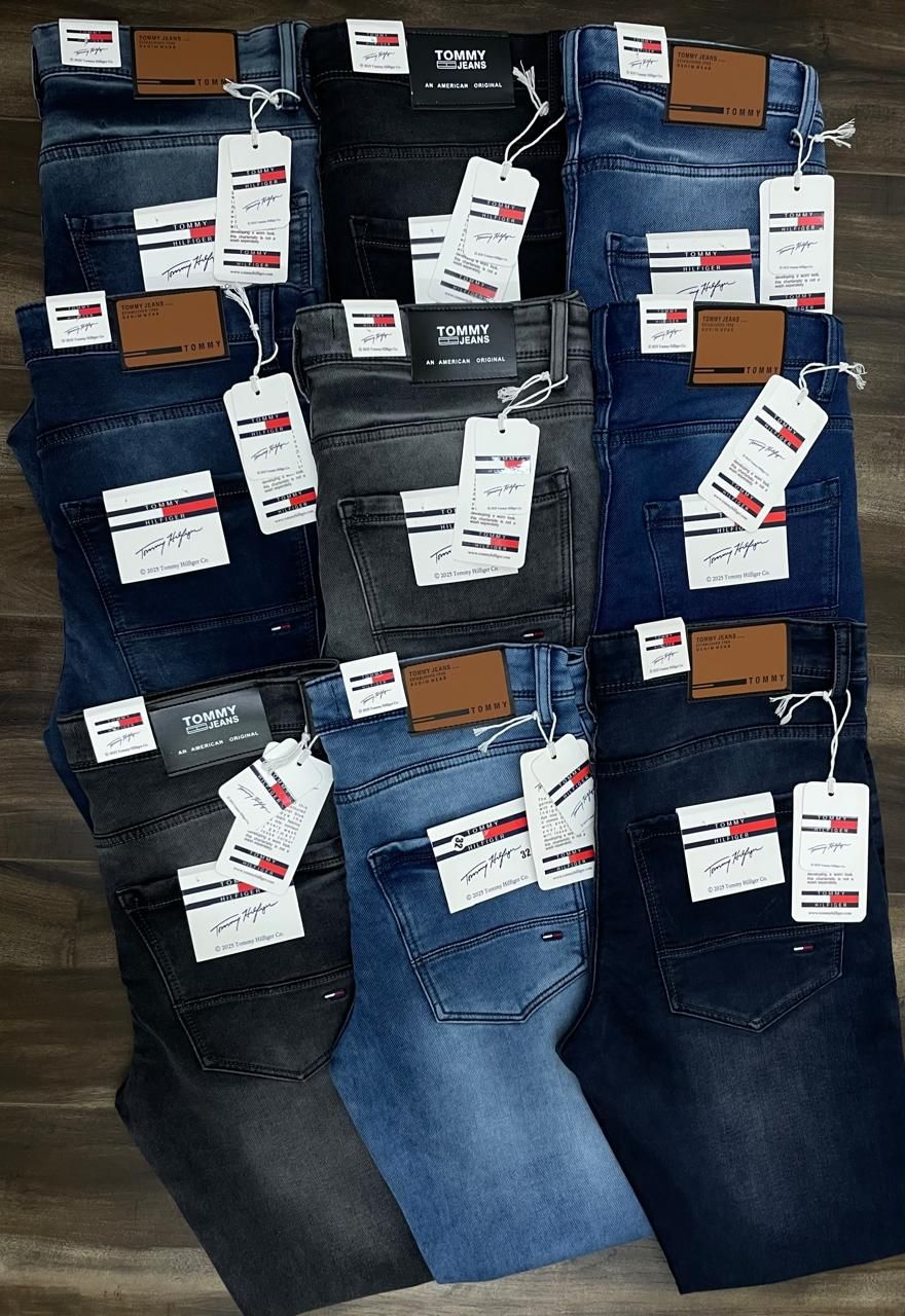Tommy Hilfiger Premium Quality Cotton Lycra Slim Fit Men&#39;s Jeans - 65 Pc