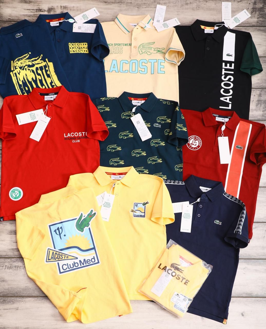 Men&#39;s Branded Premium Quality Cotton Collar Neck Half Sleeve Men&#39;s T-shirt - 54 Pc