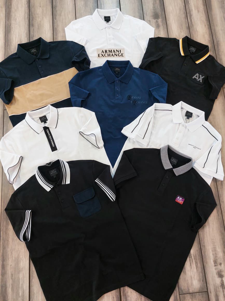 Armani Exchange Premium Quality Collar Neck Half Sleeve Men’s Polo T-Shirts - 60 Pc