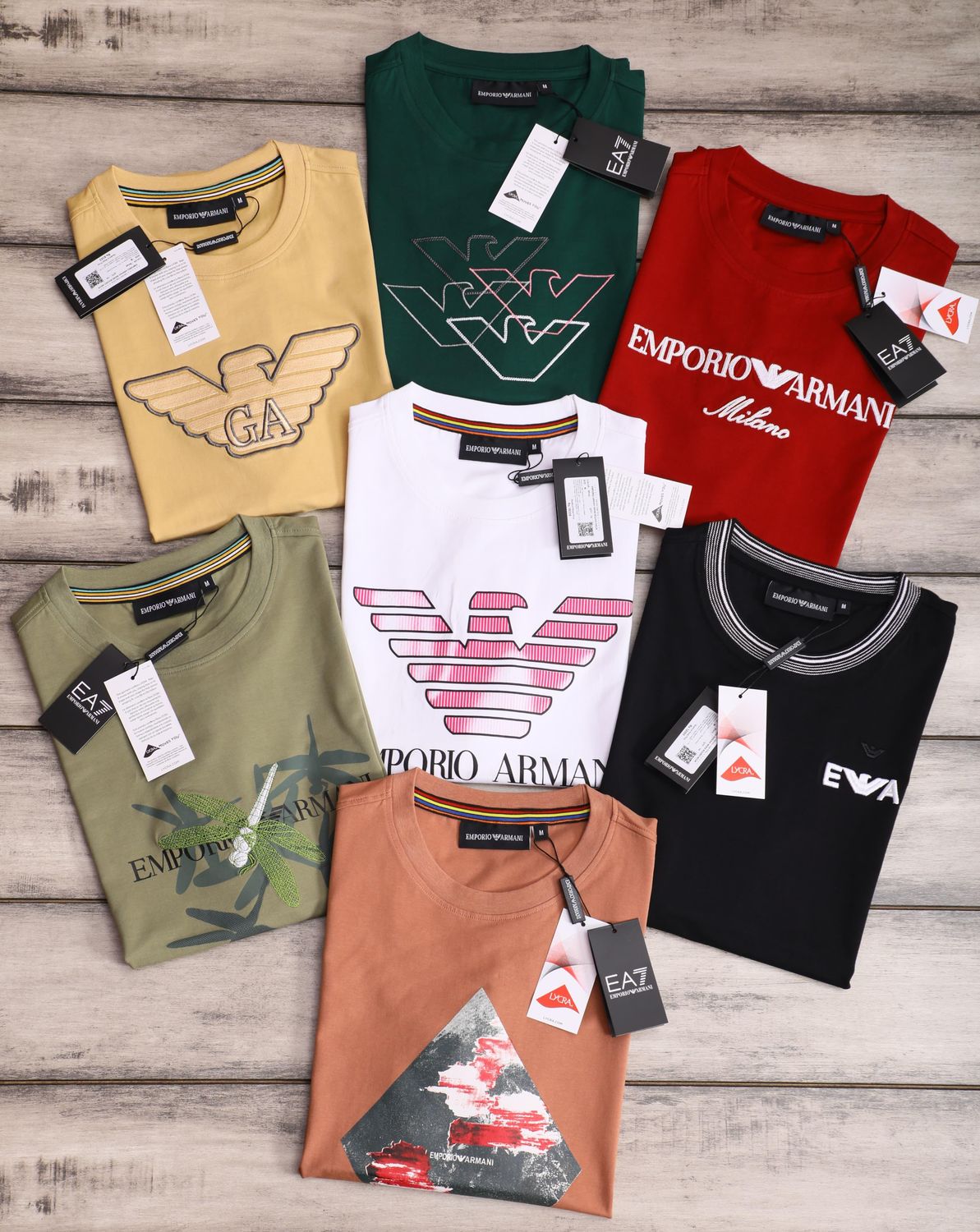 Emporia Armani ​( Big size ) Premium Quality Round Neck Half Sleeve Men&#39;s T-shirt - 46 Pc