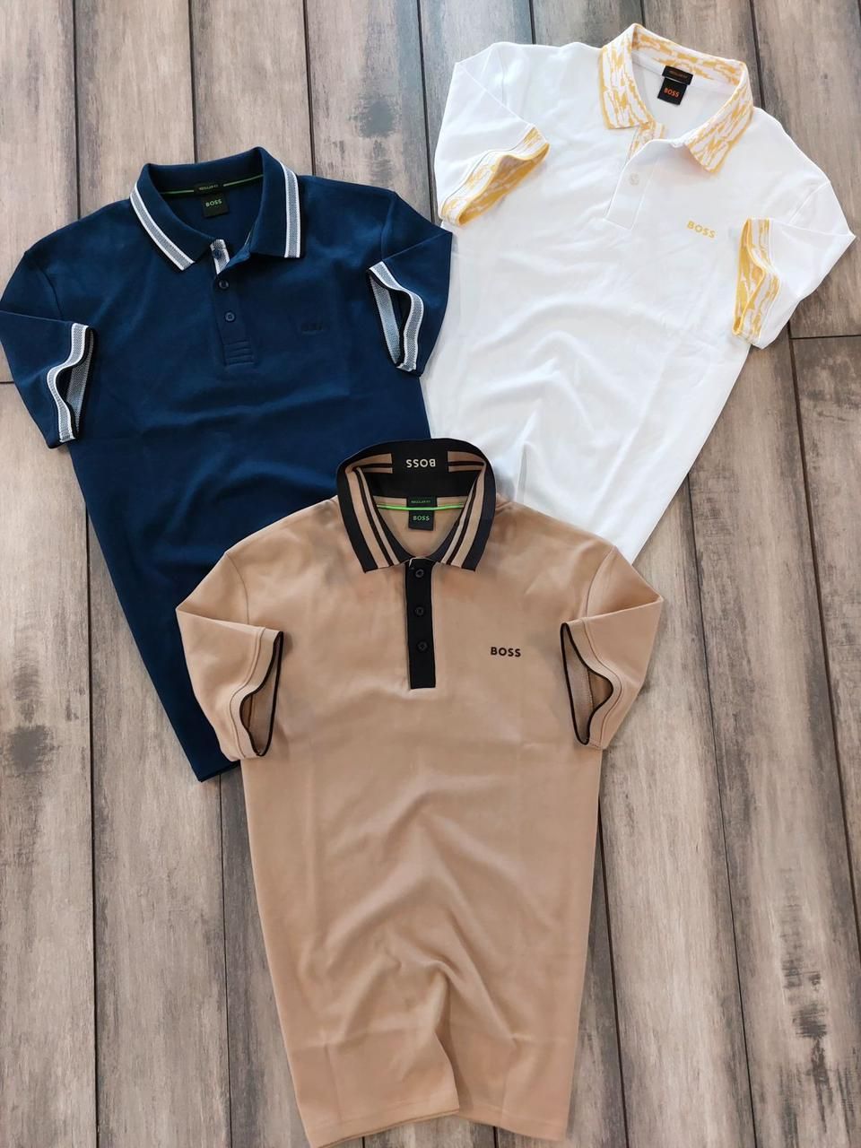 Boss Premium Quality Collar Neck Half Sleeve Men&#39;s Polo T-shirt - 52 Pc