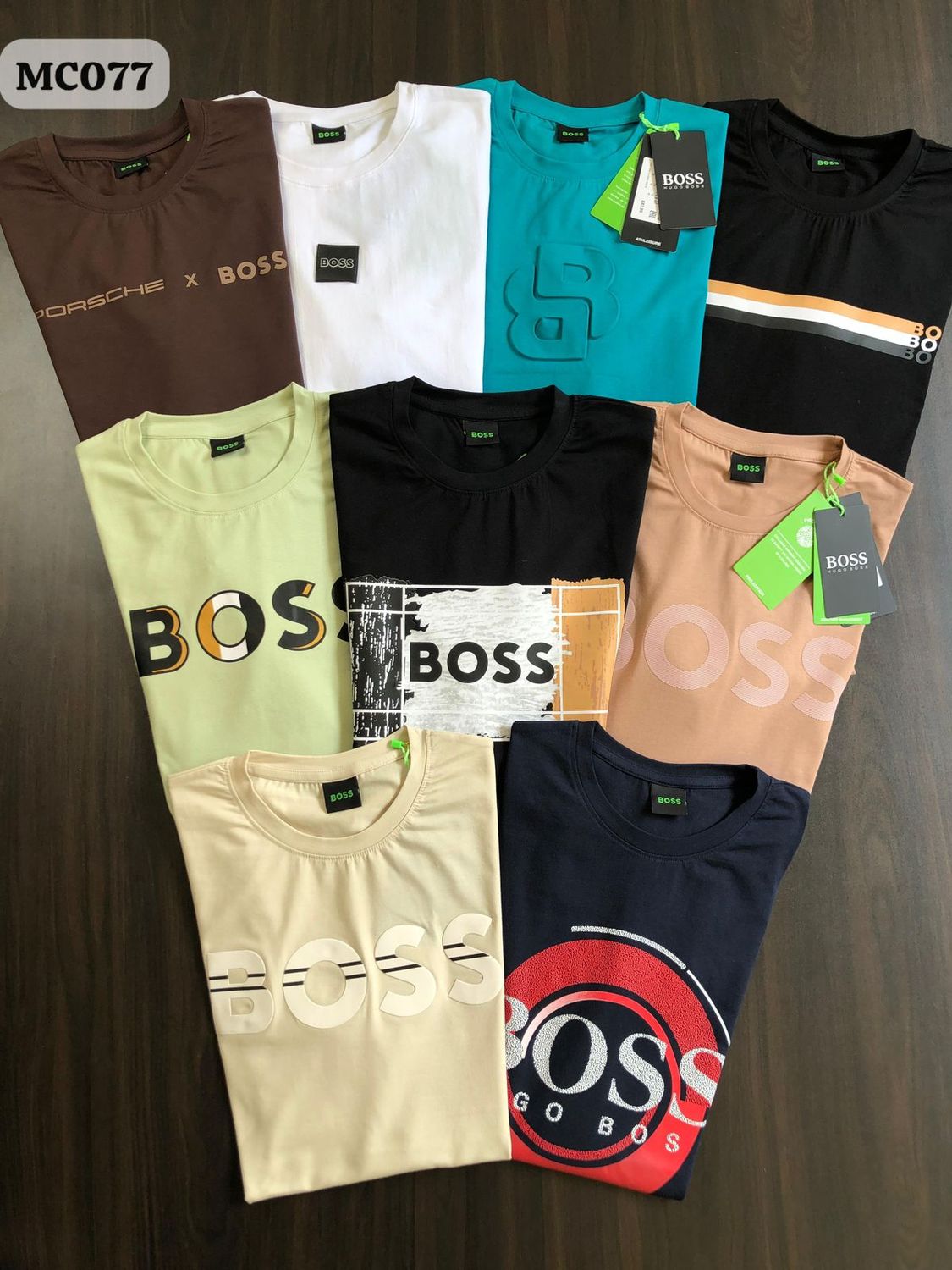 Hugo Boss Premium Quality Cotton Lycra Round Neck Half Sleeve Men&#39;s T-shirt - 40 Pc