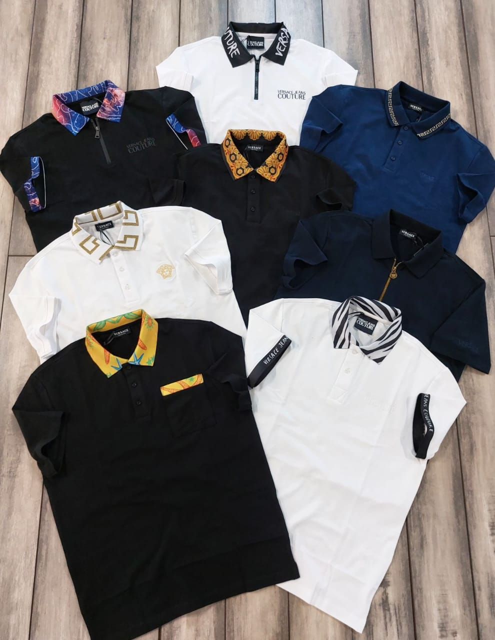 Versace Premium Quality Collar Neck Half Sleeve Men’s Polo T-Shirts - 60 Pc