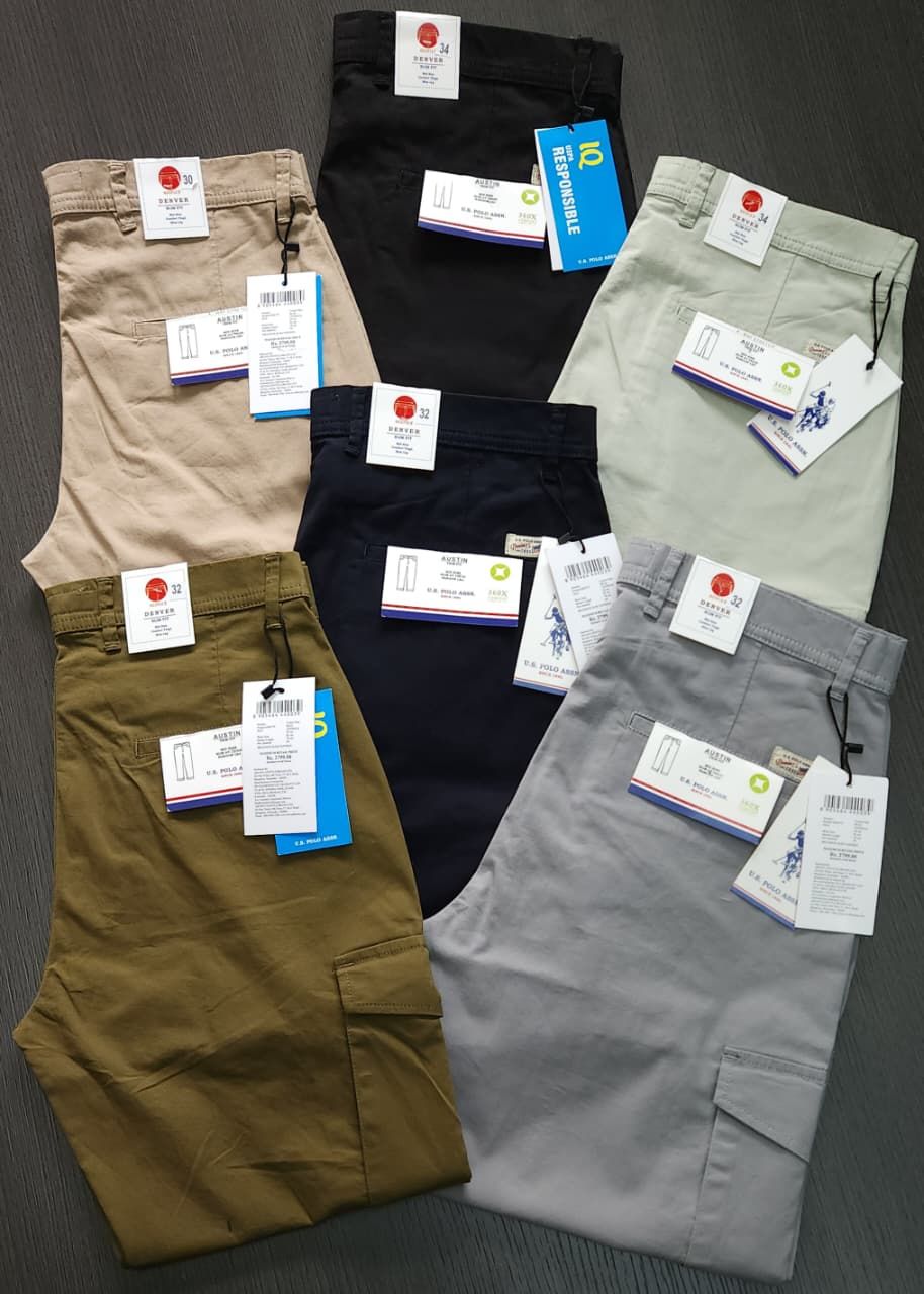 Us Polo Premium Quality Lycra Men&#39;s Cargo Pant - 45 Pc