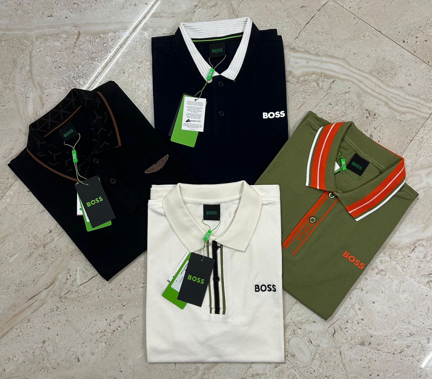 Hugo Premium Quality Supima Cotton Lycra Collar Neck Half Sleeve Men&#39;s T-shirt - 36 Pc