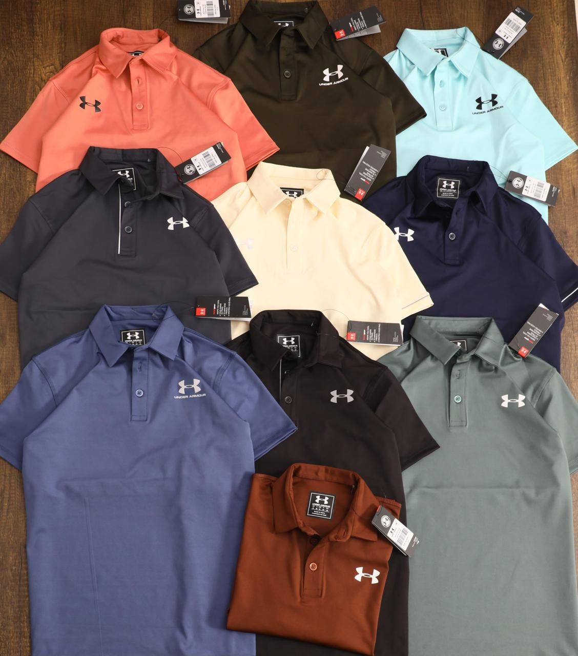 Underarmour Premium Quality Butter Lycra Collar Neck Half Sleeve Men&#39;s T-shirt - 43 Pc