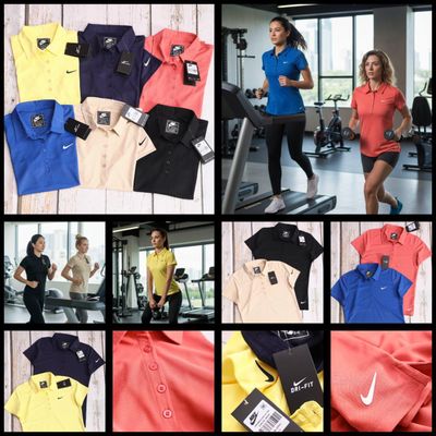 Nike Premium Quality Lycra Collar Neck Half Sleeve Women's T-shirt - 56 Pc