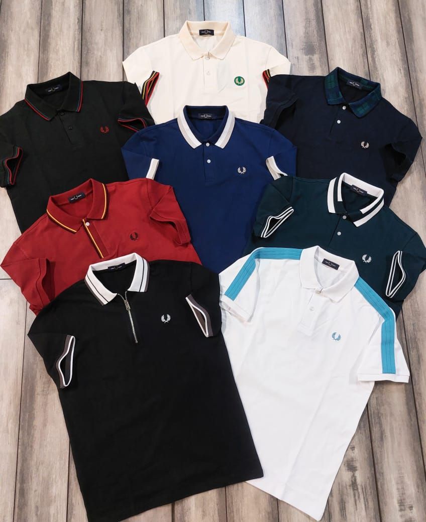 Fred Perry Premium Quality Collar Neck Half Sleeve Men’s Polo T-Shirts - 60 Pc