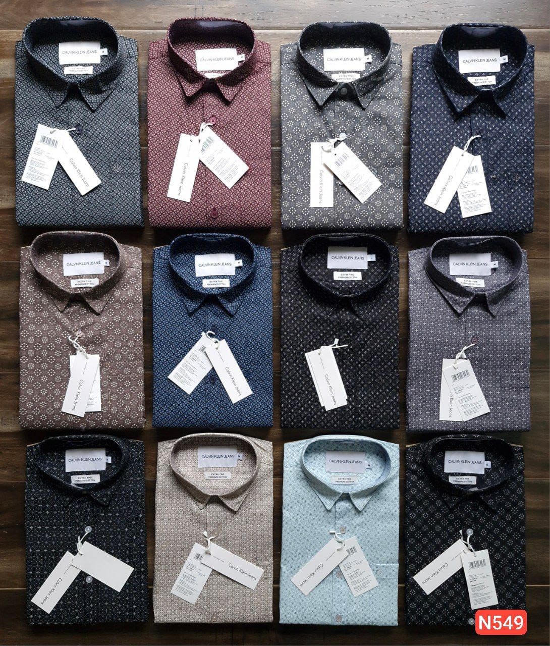 Calvin Klein Premium Quality Cotton Collar Neck Full Sleeve Men&#39;s Shirt - 53 Pc