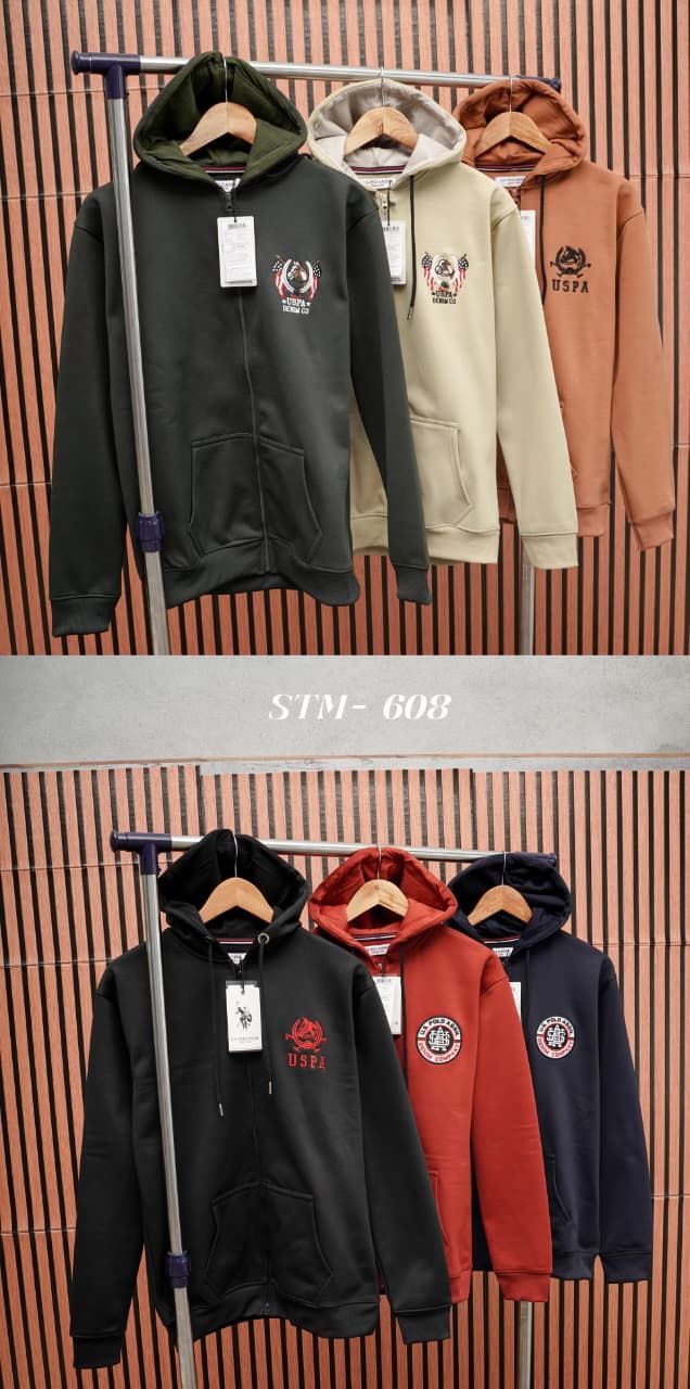 Us Polo Assn. Premium Quality Full Sleeve Men&#39;s Zipper Hoodies - 26 Pc