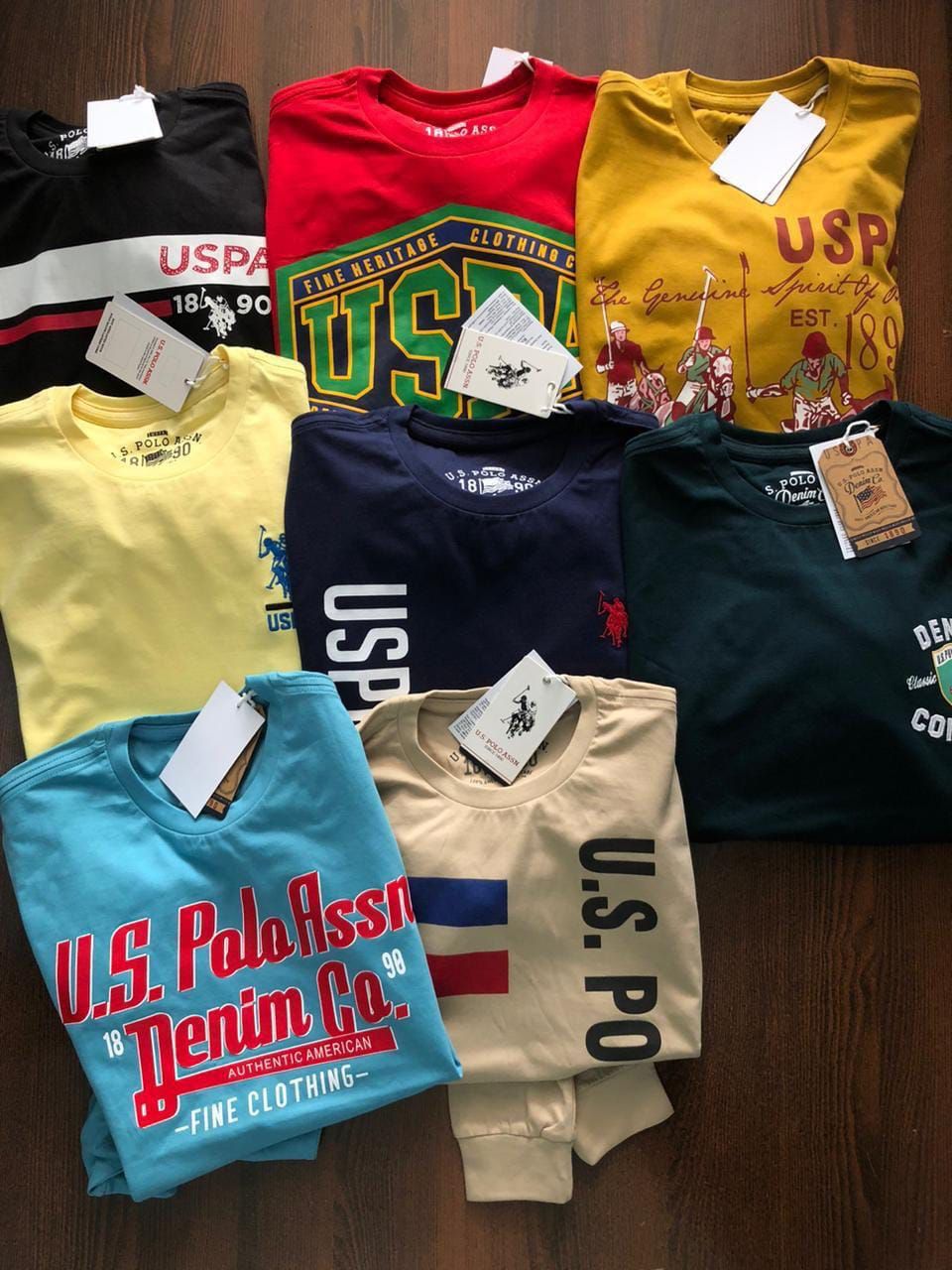 Us Polo Assn Premium Quality Crew Neck Full Sleeve Men's T-shirt - 60 Pc