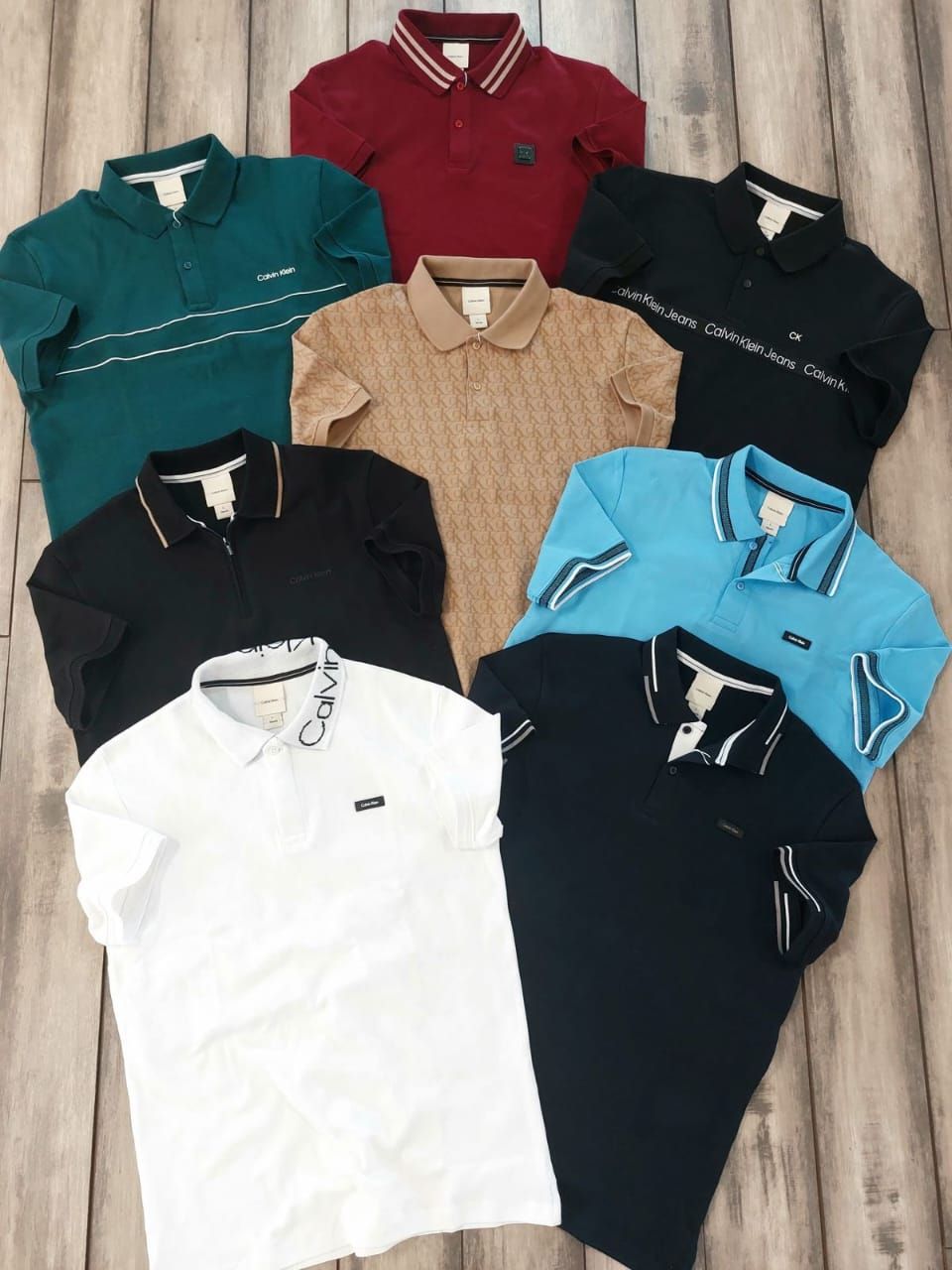 ​Calvin Klein Premium Quality Collar Neck Half Sleeve Men&#39;s T-shirt - 68 Pc