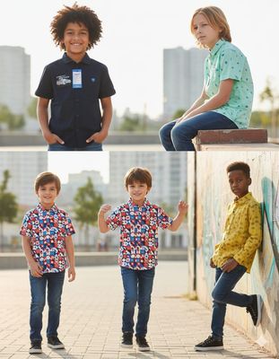 Now Brand Original Premium Quality Cotton Kids Shirts - 100 Pc
