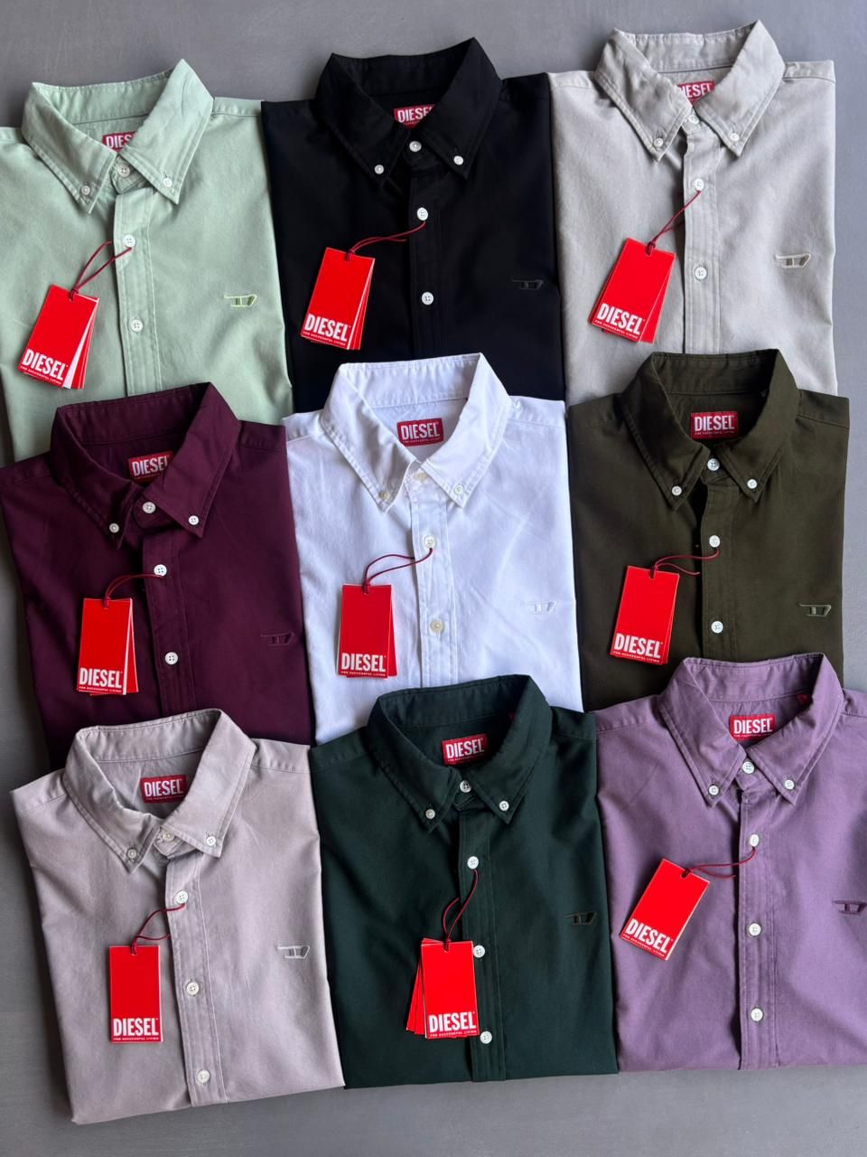 Diesel Premium Quality Oxford fabricCollar Neck Full Sleeve Men&#39;s Shirt - 70 Pc