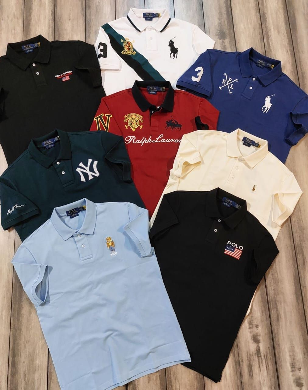 Ralph Lauren Premium Quality Collar Neck Half Sleeve Men’s Polo T-Shirts - 60 Pc