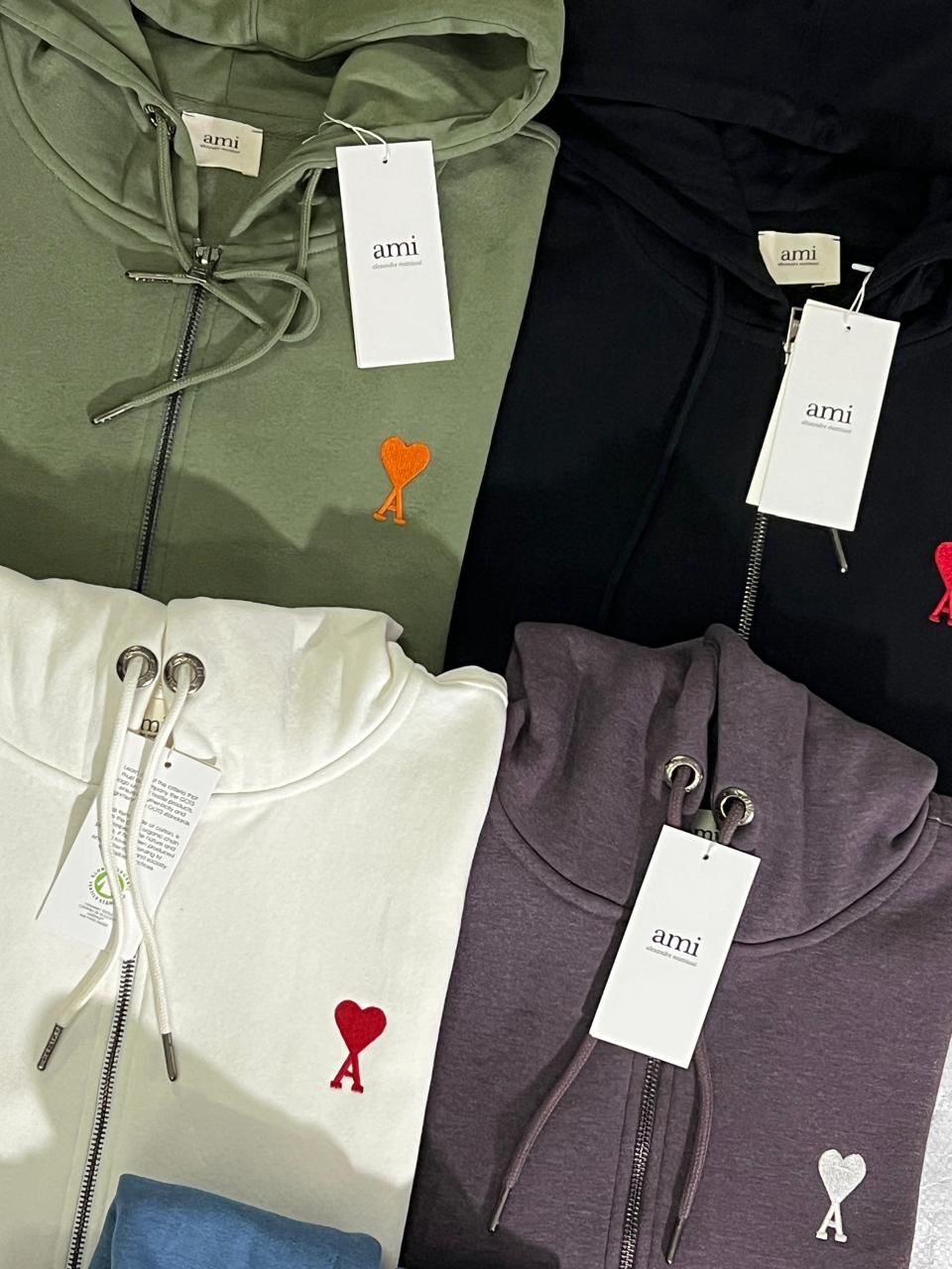 ​Ami paris Premium Quality Full Sleeve Men’s Winter Fleece Hoodies - 37 Pc