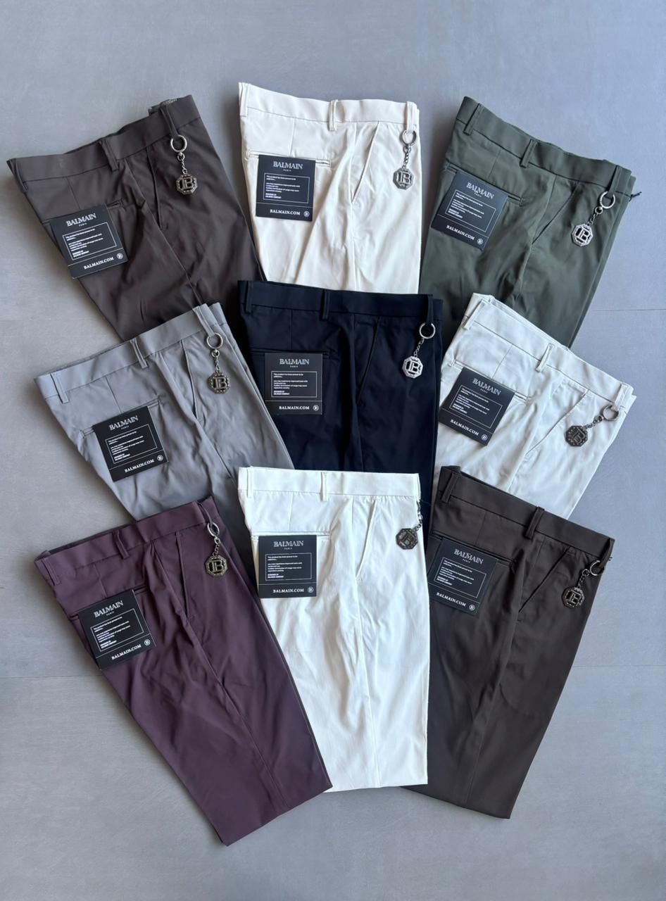 Balmain Premium Quality Ankle fit Men&#39;s Formal pants - 70 Pc