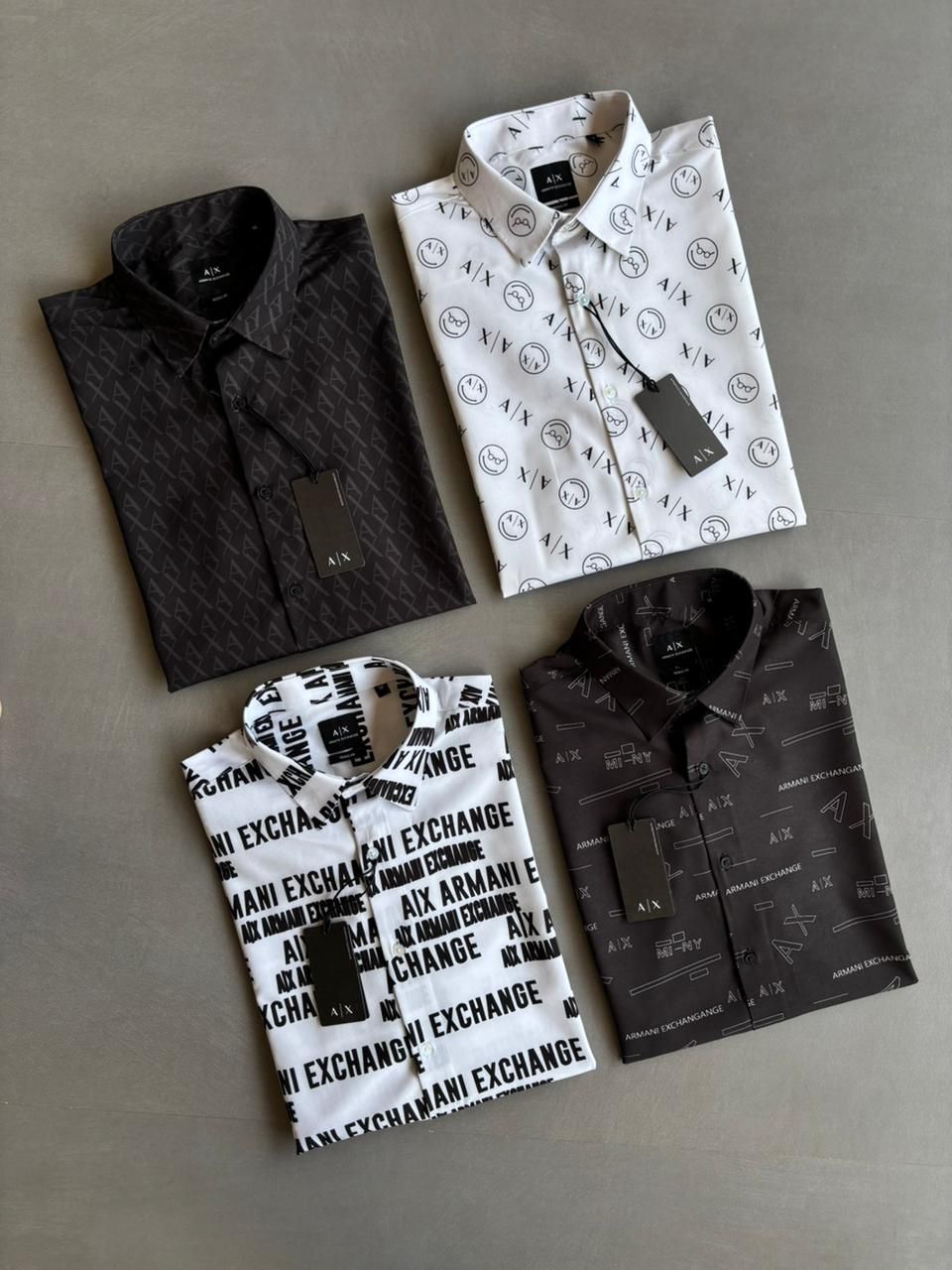 Armani Exchange Premium Quality Imported Taiwan Non iron / wrinklefree Collar Neck Full Sleeve Men&#39;s Shirt - 35 Pc