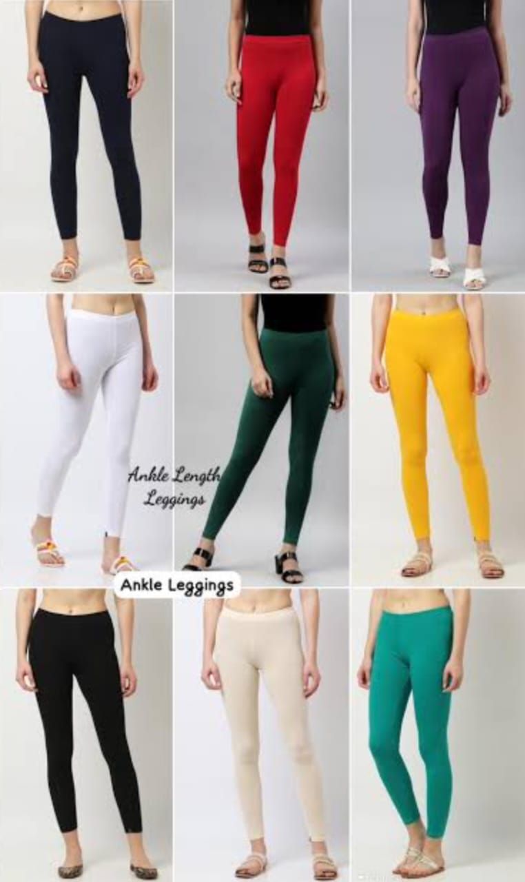 Go Colours Premium Quality Simar Lycra Full Length Ladies Leggins - 80 Pc