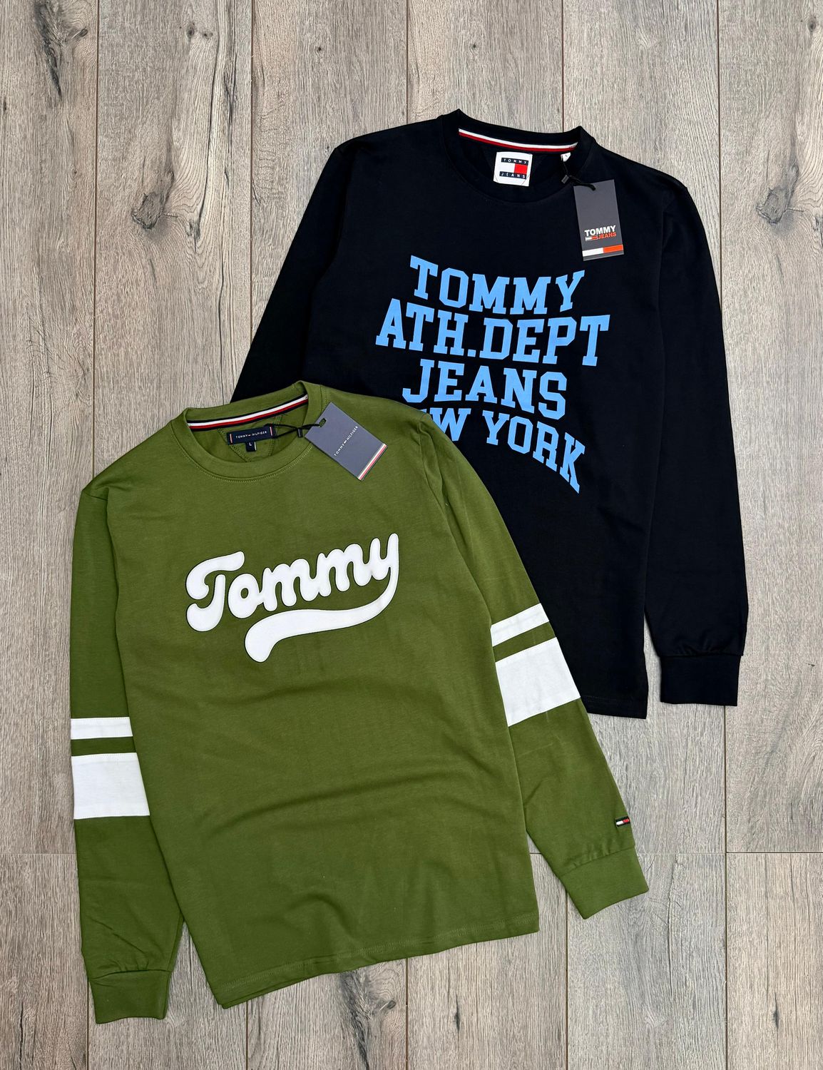 Tommy Hilfiger Premium Quality Round Neck Full Sleeve Men's T-shirt - 36 Pc