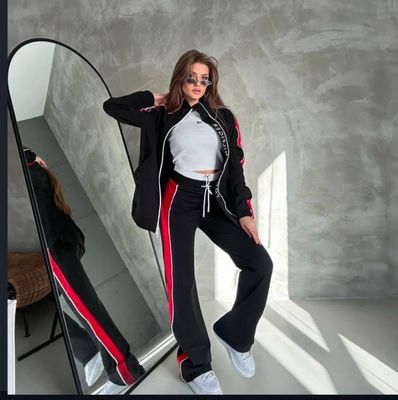 ​Tommy Hilfiger Premium Quality Cotton Women's Zipper Tracksuit - 12 Set