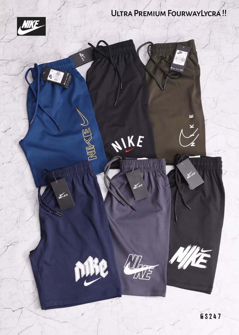 Nike Premium Quality 4Way Lycra Sports Wear Men's Shorts - 50 Pc