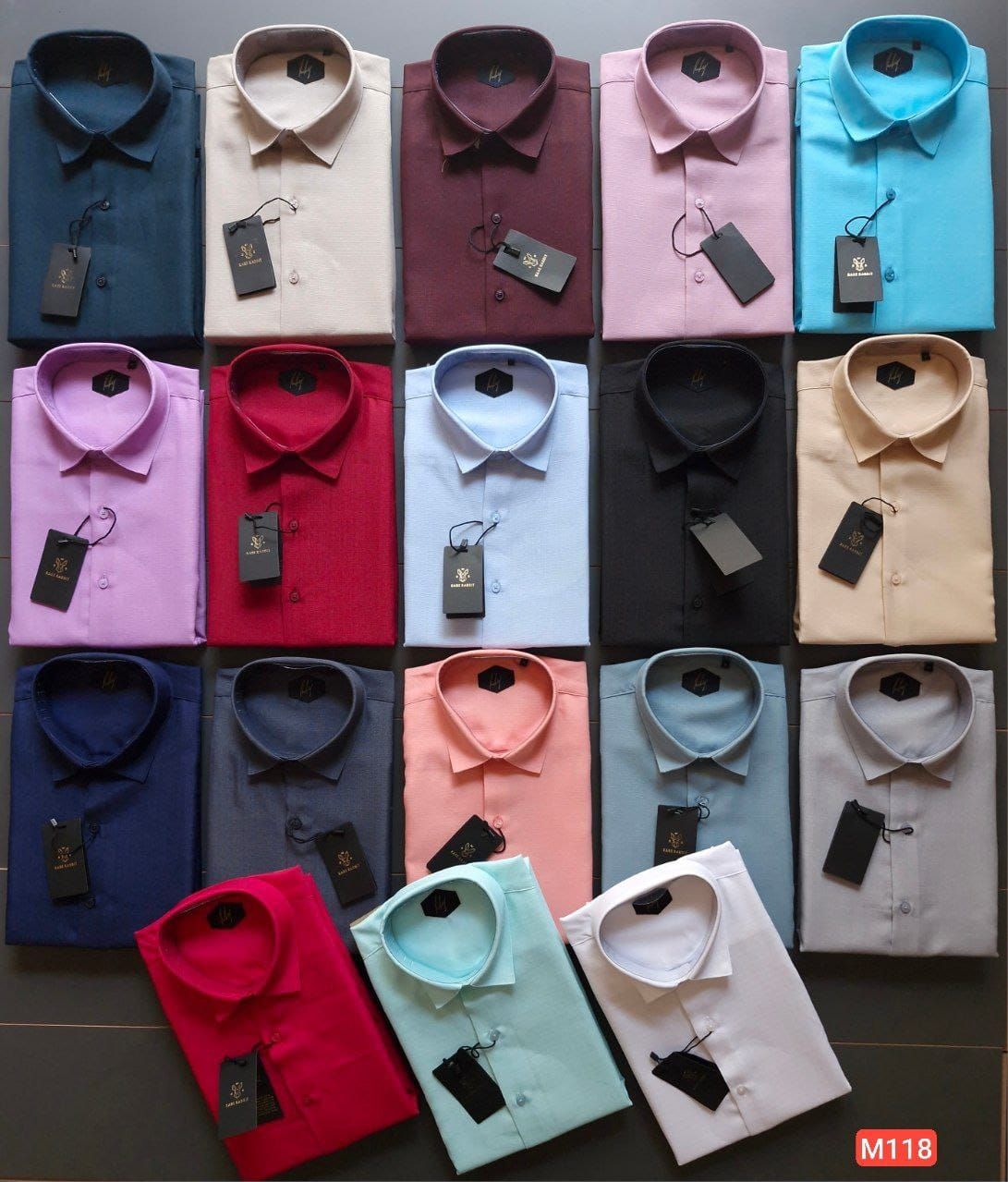 Rare Rabbit Premium Quality Imported Lineb Plain Collar Neck Full Sleeve Men's Shirt - 58 Pc