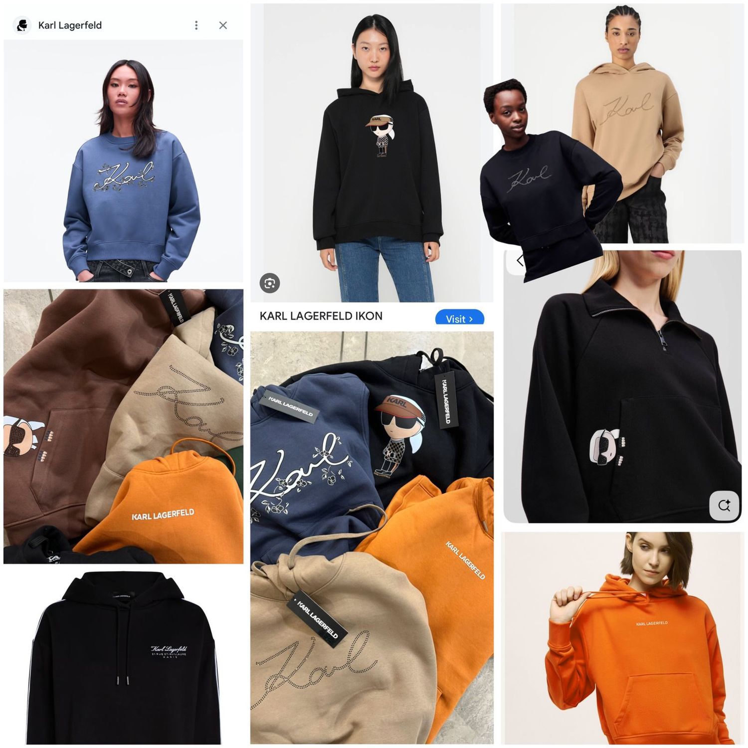 Karl Lagerfeld Premium Quality Full Sleeve Women's Hoodies - 32 Pc