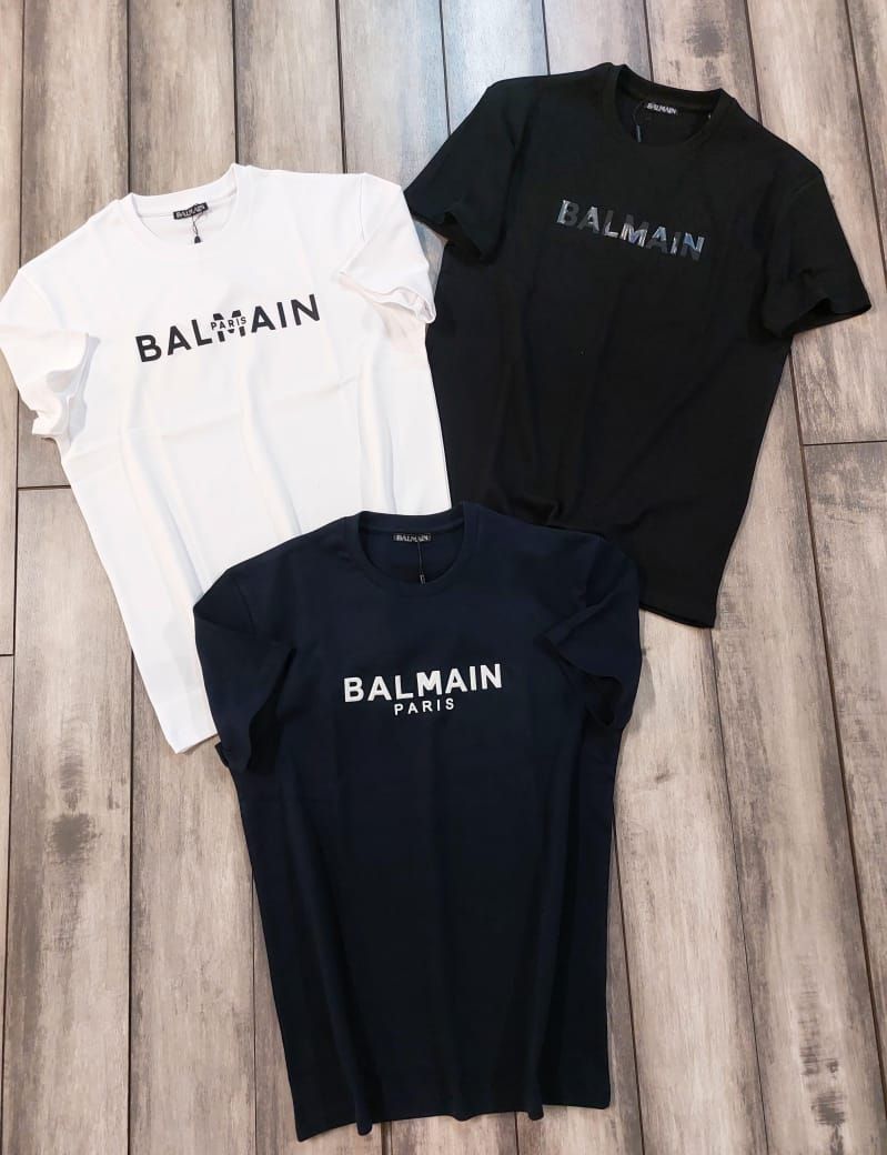 Balmain Premium Quality Round Neck Half Sleeve Men's T-Shirts - 52 Pc