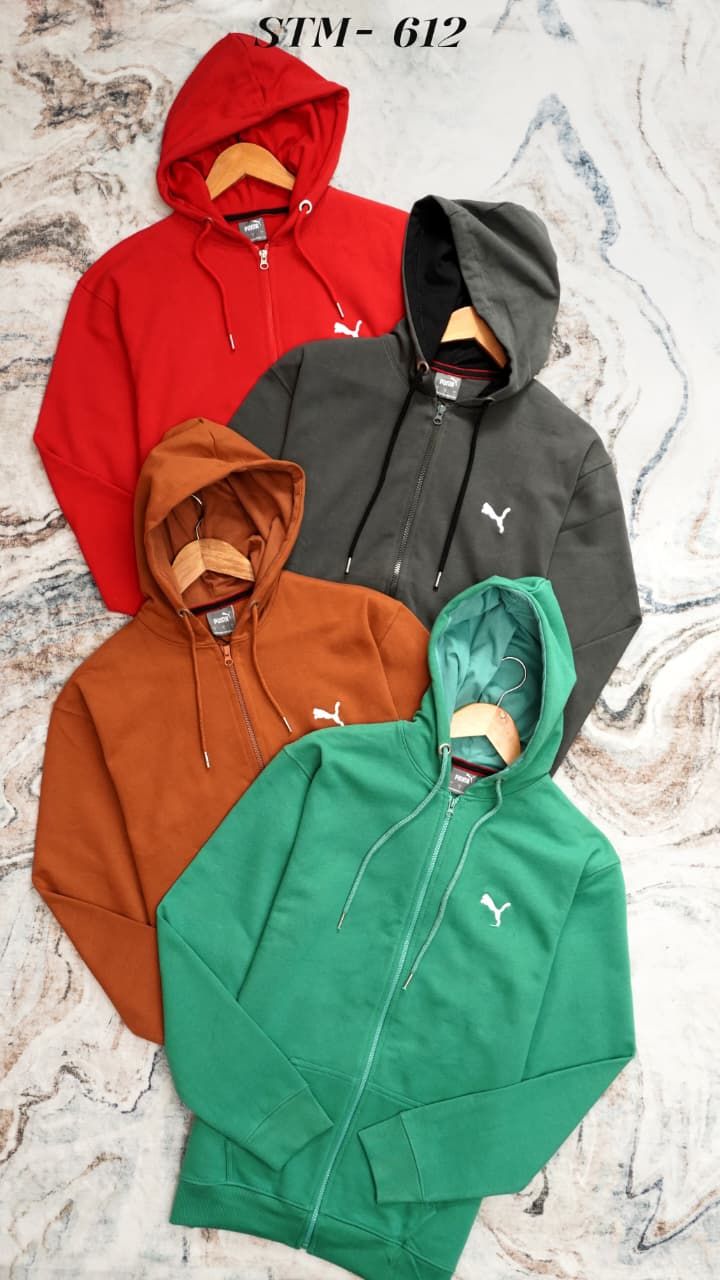 Puma Motorsport Premium Quality Full Sleeve Men's Zipper Hoodies - 27 Pc