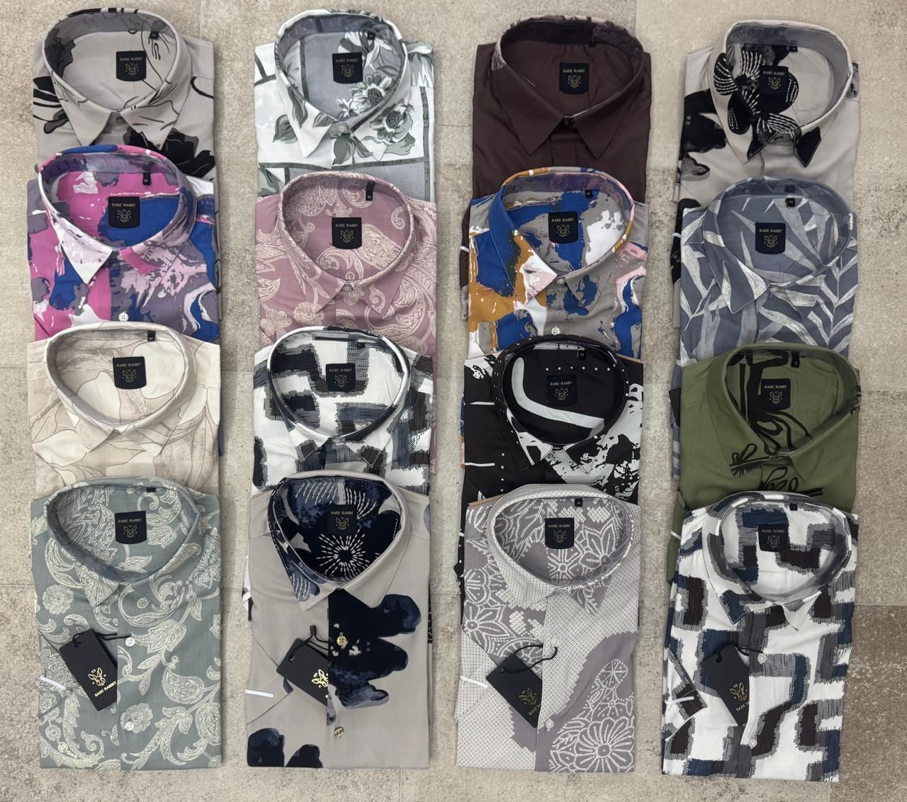 Rare rabbit Premium Quality Rayon printed Collar Neck Half Sleeve Men's shirts - 70 Pc