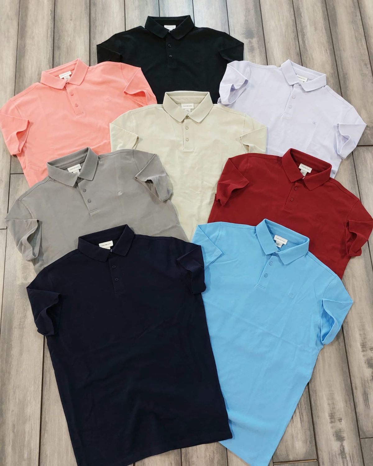 Calvin Klein Premium Quality Cotton Collar Neck Half Sleeve Men’s Polo T-Shirts - 60 Pc