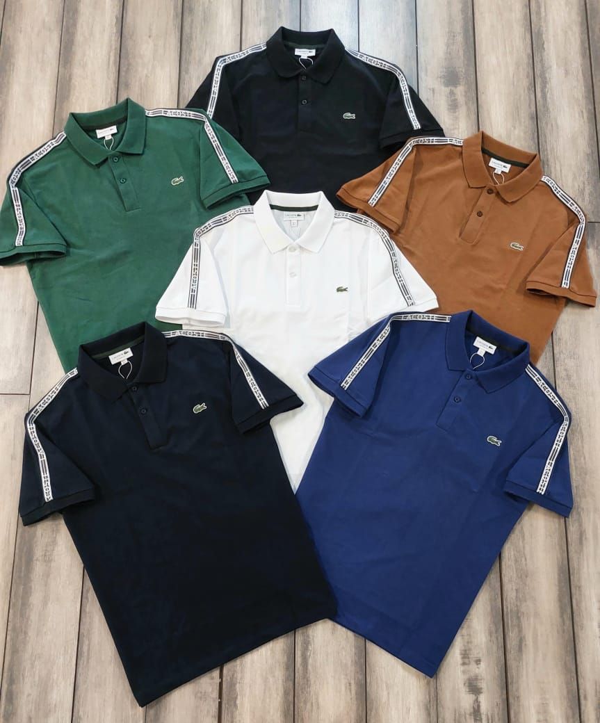 Men's Branded Premium Quality Collar Neck Half Sleeve Men's T-shirt - 46 Pc