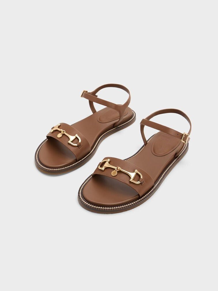 Comfortable Black PU Leather Flat Sandals - 48 PAIR