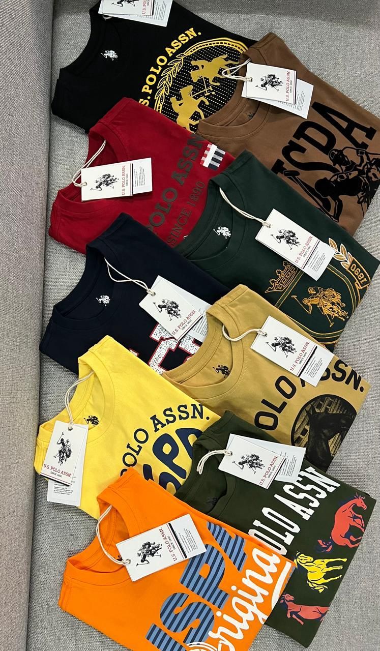 Us Polo Premium Quality Round Neck Full Sleeve Men's T-shirt - 94 Pc