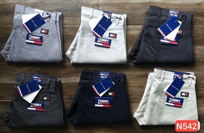 Tommy Hilfiger Premium Quality Cotton Lycra Regular Fit Men's Trousers - 45 Pc