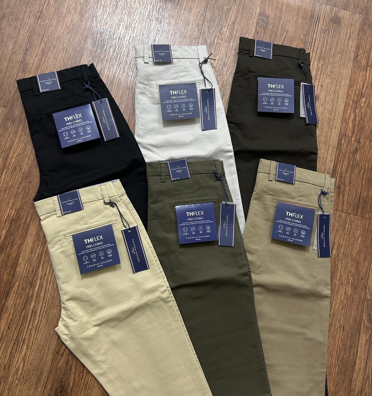 Tommy Hilfiger Premium Quality Cotton Ankle Fit Stretchable Men's Chinos pants - 44 Pc
